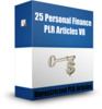 Thumbnail Personal Finance PLR Articles V8 - Articles with PLR