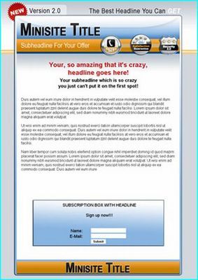 Product picture Eight Brand New Mini Site Templates MRR!