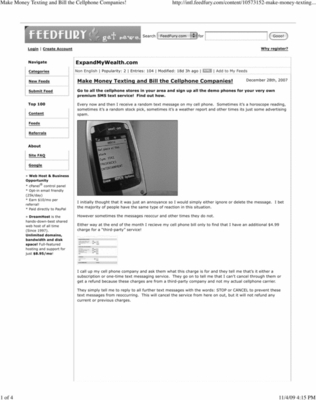 Product picture Make money Texting and bill the phone Company