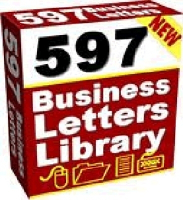 Product picture  597 Business Letters Library with Master Resell Rights