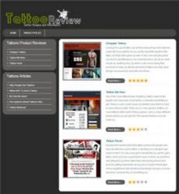 Product picture Review Site - Tattoo with Private Label Rights