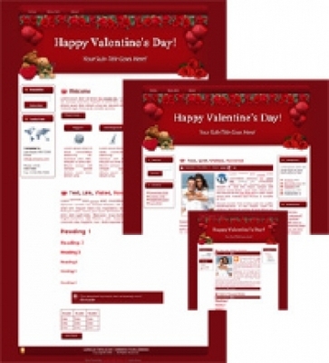 Product picture Hearts Roses WP Theme with Master Resell Rights