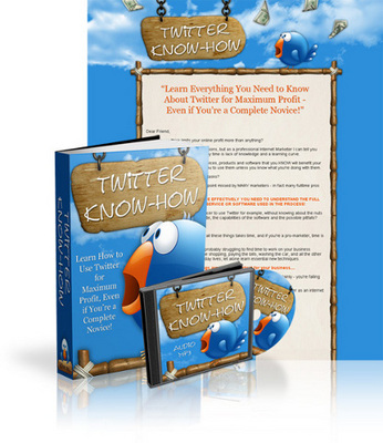 Product picture Twitter Know How with EBOOK,MP3 EBOOK and MRR