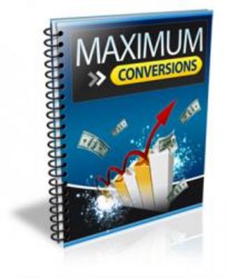 Product picture Maximum Conversions with Resell Rights