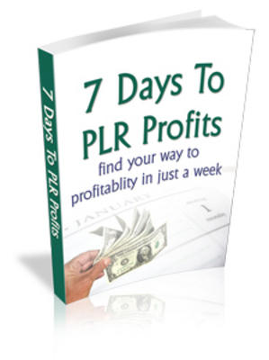 Product picture 7 Days To PLR Profit with Master Resell Rights