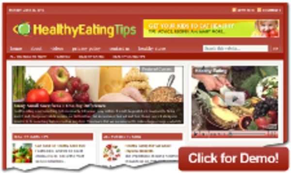 Product picture Healthy Eating Tips Niche Blog with RR