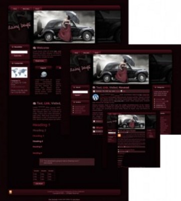 Product picture Purple Rain Blogger, HTML & WordPress Theme with MRR