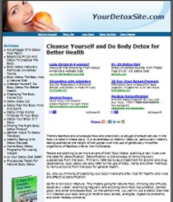 Product picture Detox Website with Private Label Rights