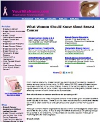 Product picture Breast Cancer Website  with PLR