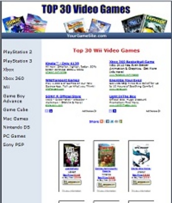 Product picture Games Site Website  with PLR