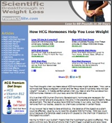 Product picture HCG Website  with PLR