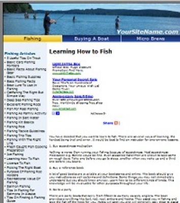 Product picture Triple Niche Site Fishing Website  with PLR