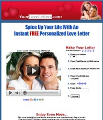 Product picture Valentine Love Letters Site with PLR