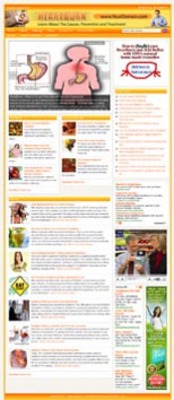 Product picture Heartburn Website with PLR