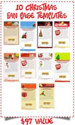 Product picture Christmas Facebook Fanpage Templates with PLR