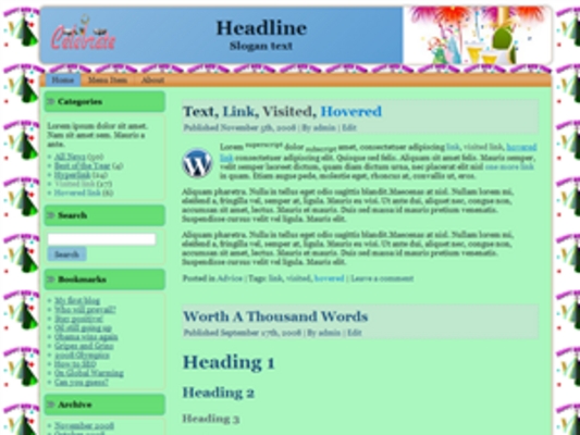 Product picture 4 New Years Wordpress Themes  with Resell Rights