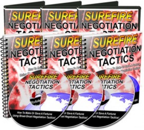 Product picture Surefire Negotiation Tactics - Videos & Audios with MRR