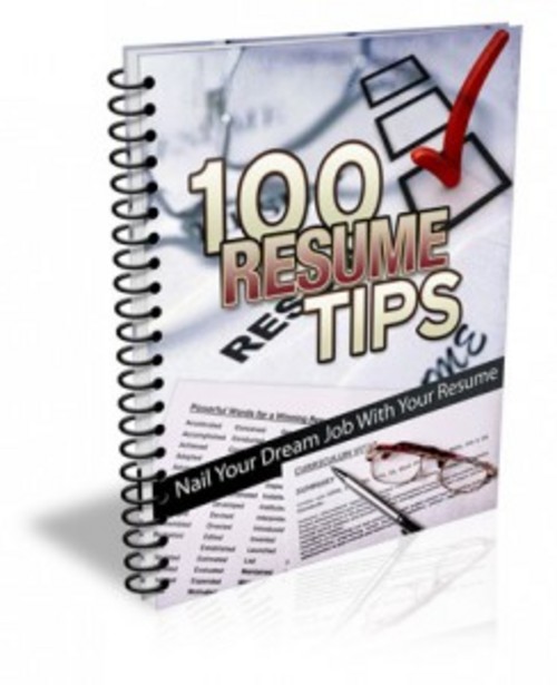 Product picture 100 Resume Tips - Ebook  with Master Resell Rights