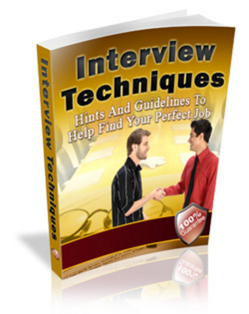 Product picture Interview Techniques - Ebook with MRR