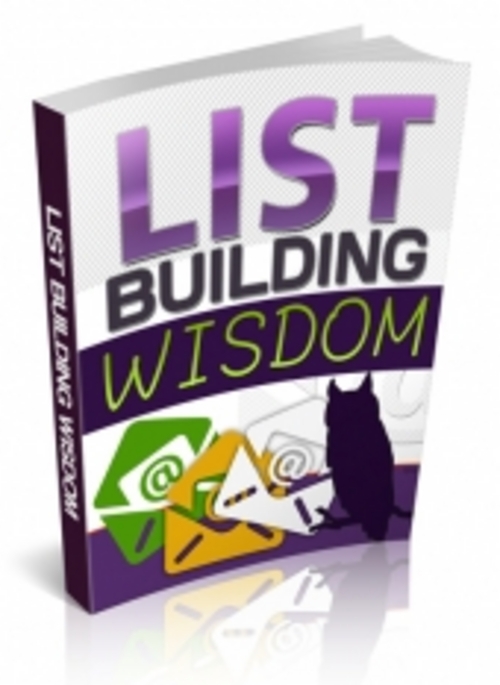 Product picture List Building Wisdom - Ebook with PLR