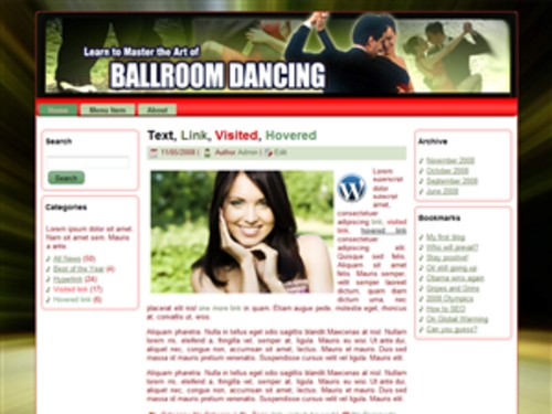Product picture Ballroom Dancing Theme - WordPress & HTML Theme with PLR