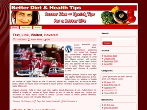Product picture Better Diet and Health Theme - WordPress & HTML Theme with PLR