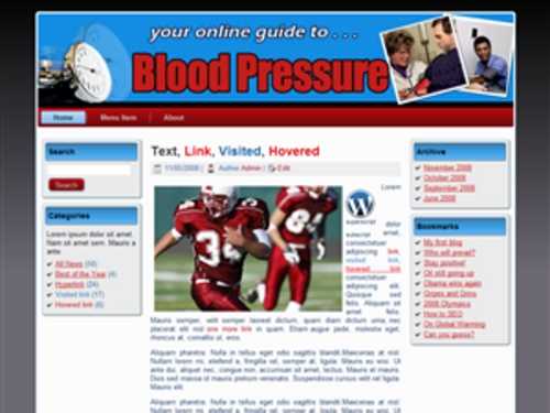 Product picture Blood Pressure Theme - WordPress & HTML Theme with PLR