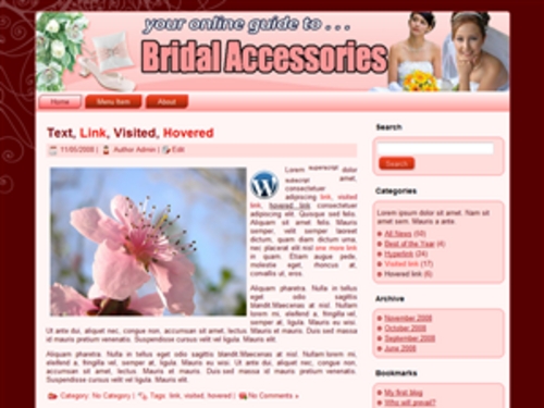 Product picture Bridal Accessories Theme - WordPress & HTML Theme with PLR