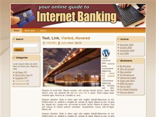 Product picture Internet Banking Theme - WordPress & HTML Theme with PLR