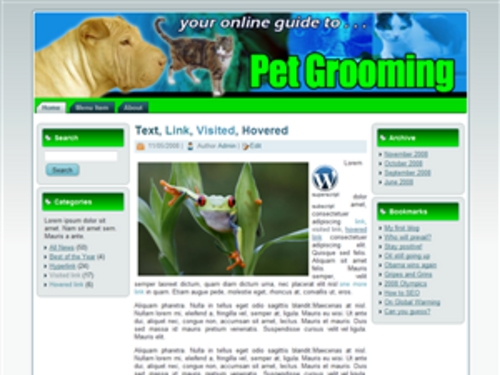 Product picture Pet Grooming Theme - WordPress & HTML Theme with PLR