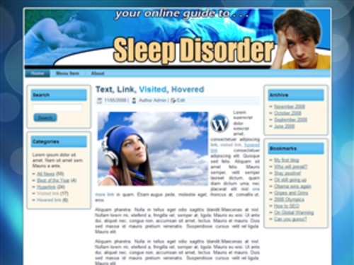 Product picture Sleep Disorder Theme - WordPress & HTML Theme with PLR