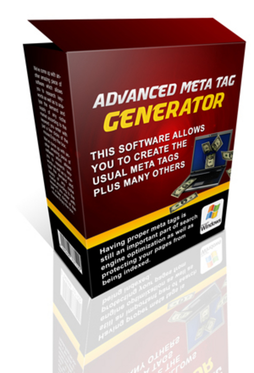 Product picture Advanced Meta Tag Generator - Software & Video with RR