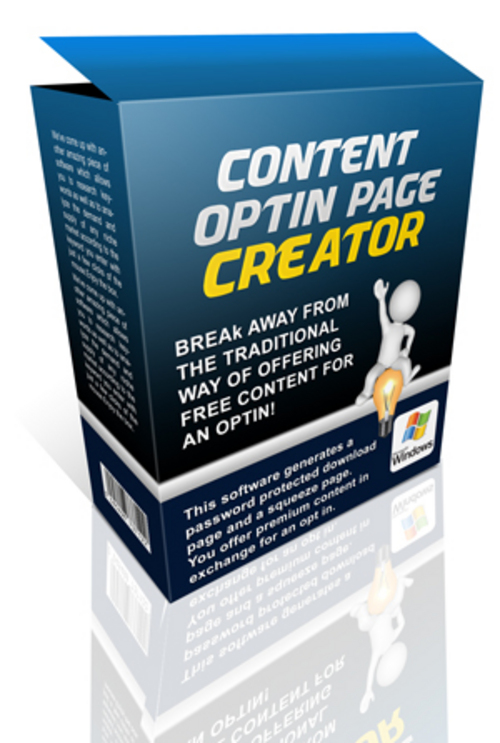 Product picture Content Opt-in Page Creator - Software & Video