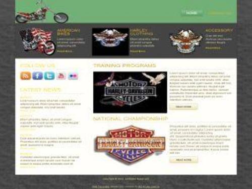 Product picture Harley Website Template - Template with PLR