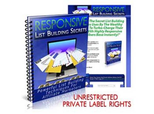 Product picture Responsive List Building Secrets  - eBook with PLR