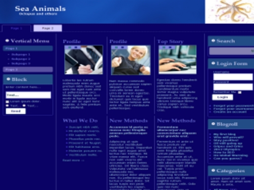 Product picture Sea Animals Website Templates with PLR