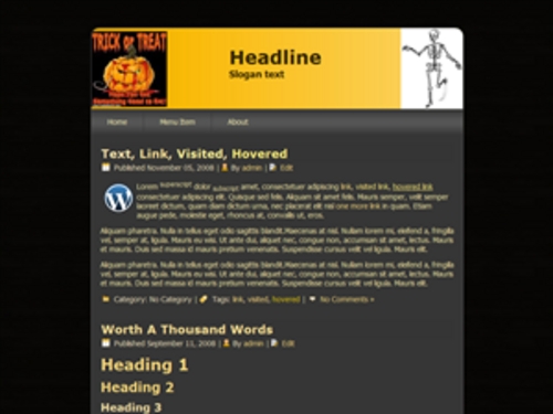 Product picture Halloween Website Templates # 1 With Plr