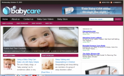 Product picture Baby Care Blog - WordPress Blog with PLR