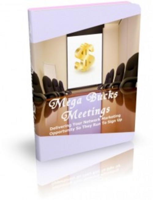 Product picture Mega Bucks Meetings - eBook with MRR