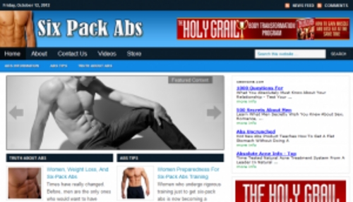 Product picture Six Pack Abs Blog - WordPress Blog with PLR