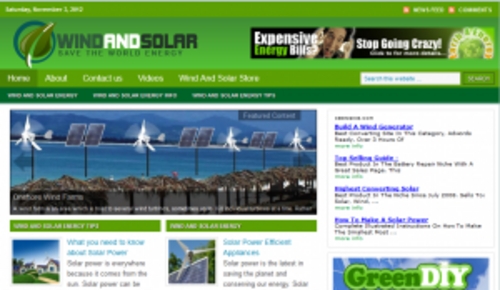 Product picture Solar & Wind Power Blog - WordPress Blog with PLR