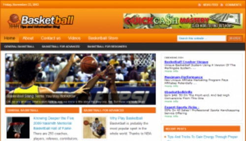 Product picture Basketball Blog - WordPress Blog with PLR