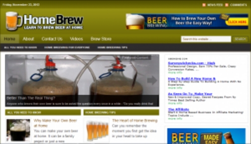 Product picture Home Brewing Blog - WordPress Blog with PLR