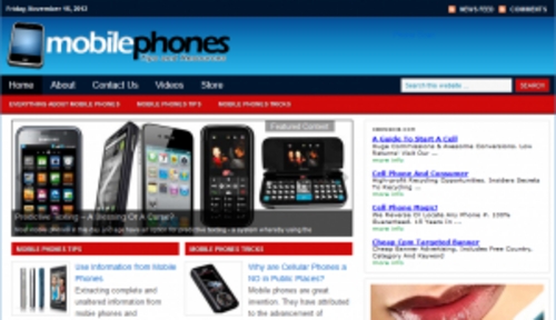 Product picture Mobile Phone Blog - WordPress Blog with PLR