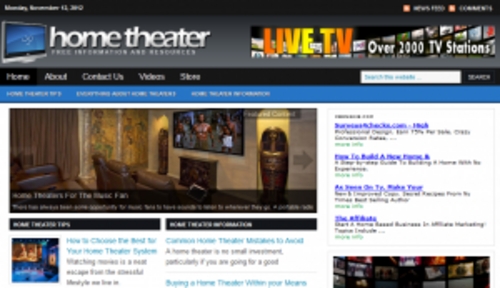 Product picture Home Theater Blog - WordPress Blog with PLR
