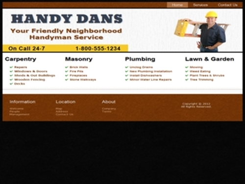 Product picture Handy Dan Mobile Site Template - Mobile Templates