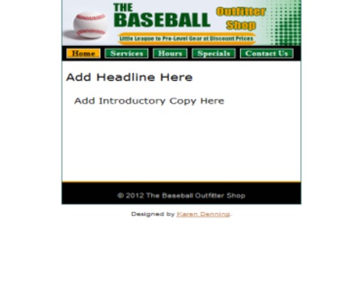 Product picture Baseball Shop Mobile Site Template - Mobile Templates