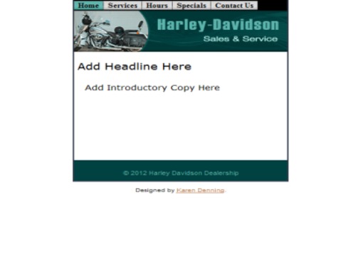 Product picture Harley Davidson Mobile Site Template - Mobile Templates