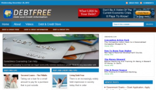 Product picture Debt and Credit Blog - WordPress Blog with PLR