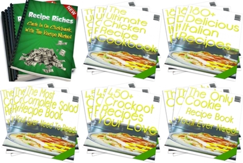 Product picture CB Recipe Riches - Articles,5 eBooks,Videos with RR